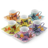 Wallace Sacks: butterfly espresso gift set